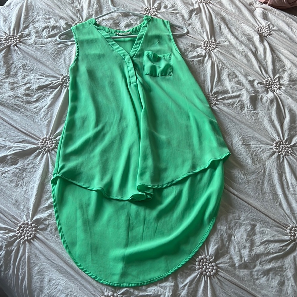 Lush mint green tank top Small